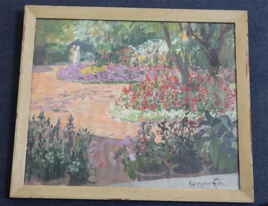 Ethel Carrick Fox (1872-1952) Deputy commissioners garden Agra, India, 14.5 x 17.5in.